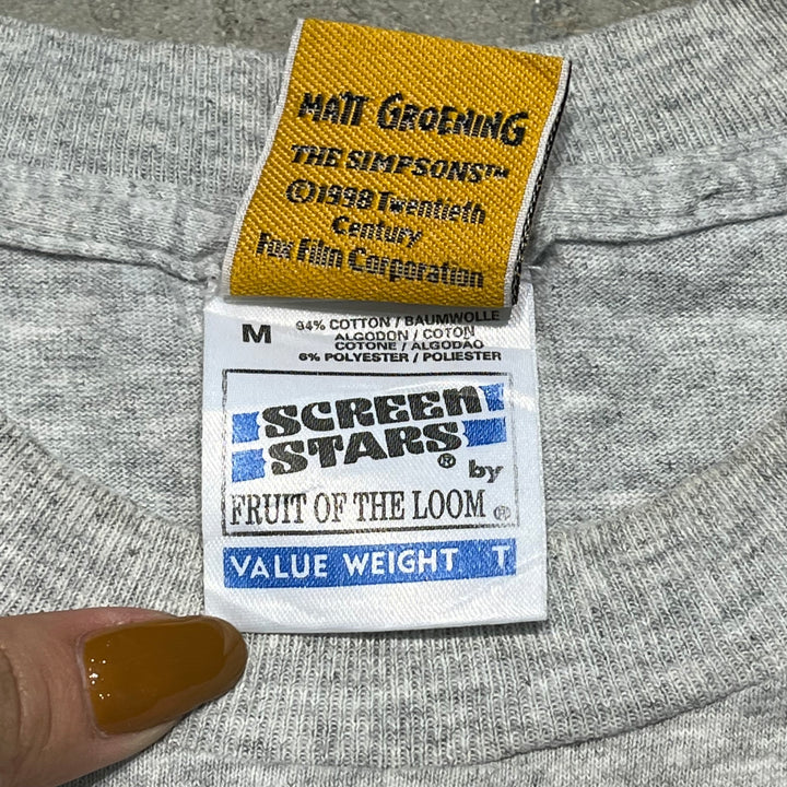 #4282 SCREEN STARS/FRUIT OF THE LOOM/フルーツオブザルーム/short sleeve t-shirt Tee/シングルステッチ/半袖Tシャツ/90's/シンプソンズ/サイズM