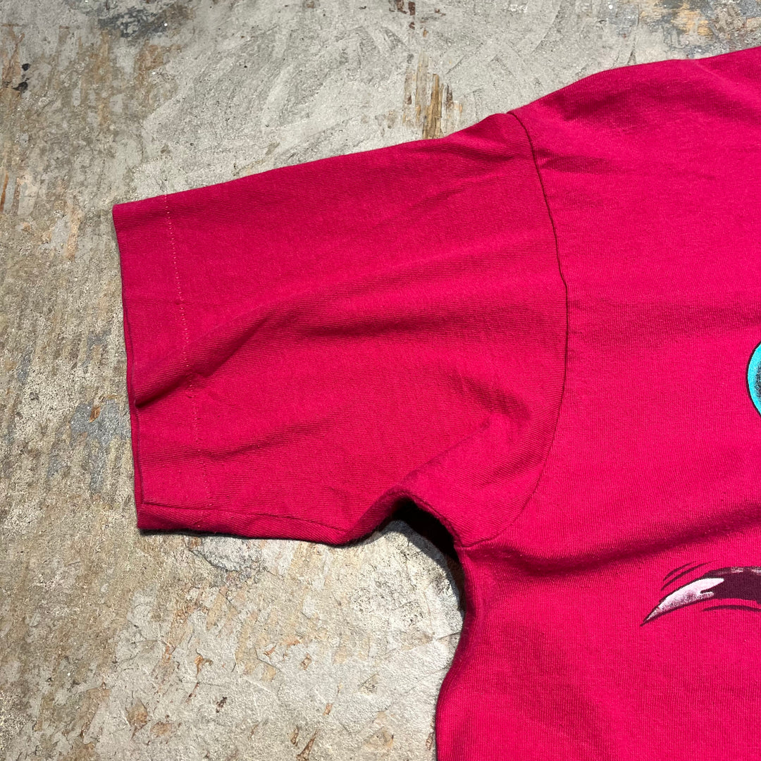 #4627 Used clothing unknown/short sleeve print t-shirt Tee/short sleeve print t-shirt/single stitch/Rooney Tunes/Made in USA/Sylvester/Size L