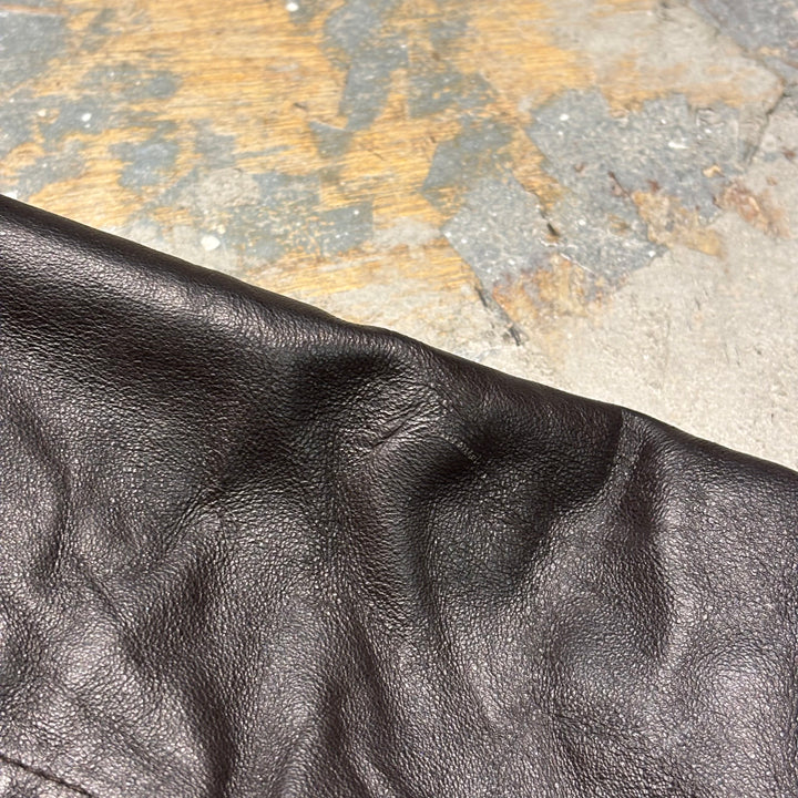 Second-hand clothing ST JOHN'S BAY/ St. John's Bay/ Genuine leather zip-up leather jacket/ Cowhide/ Size L