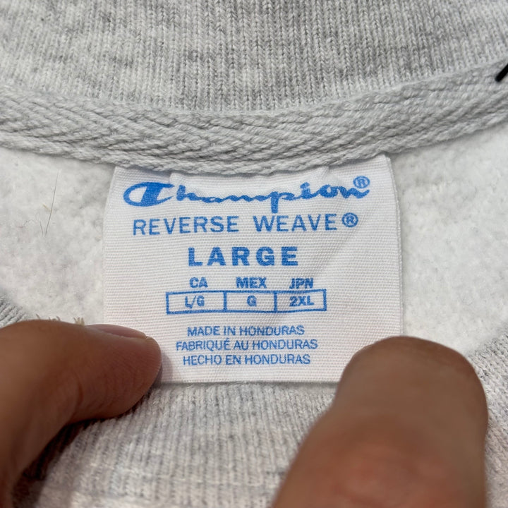 빈티지 00의 챔피언/챔피언/챔피언/리버스 직조/승무원 넥 스웨트 셔츠/맨해튼/단일 컬러 태그/크기 L