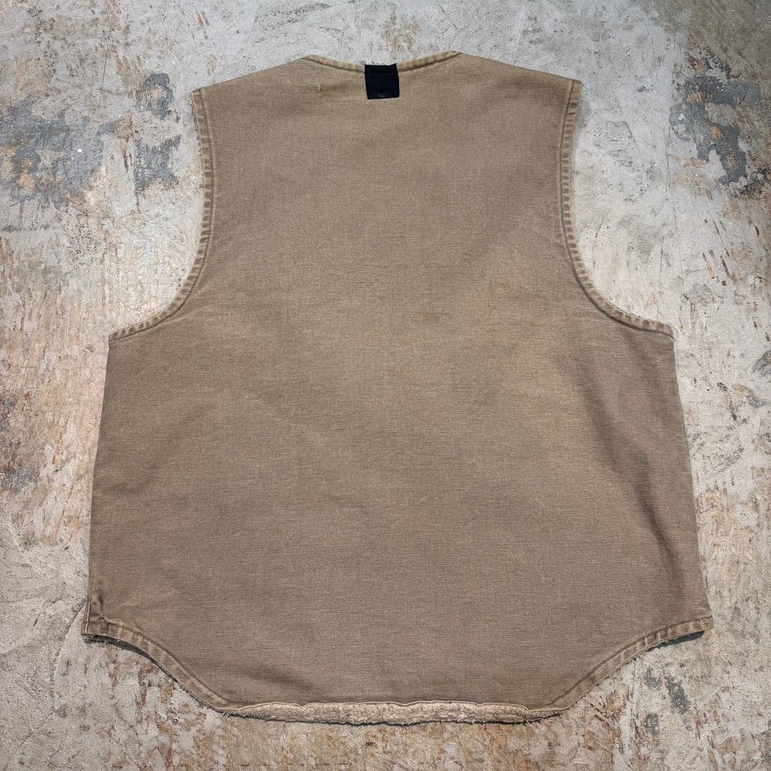 古着 USA製 Carhartt/ カーハート/ ダックベスト/ ダック地/ 裏地ボア/ サイズM