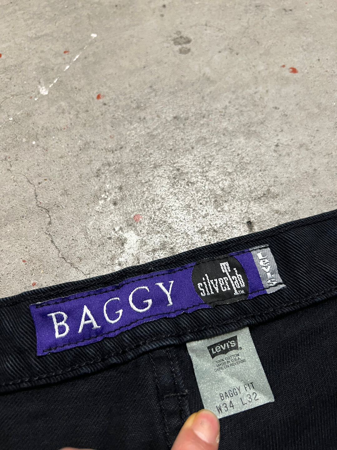 #MA36 Used clothing Levis SilverTab Baggy Denim Buggy Denim/Actual size 34 x 32