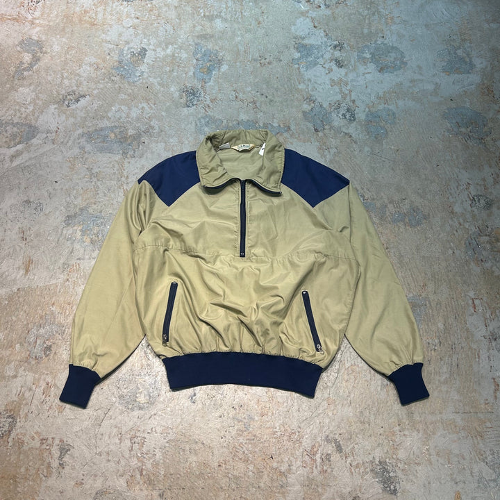 Used clothing Made in USA / 70's to 80's L.L.Bern / LL Bern / Half zip nylon jacket / Equivalent to size L