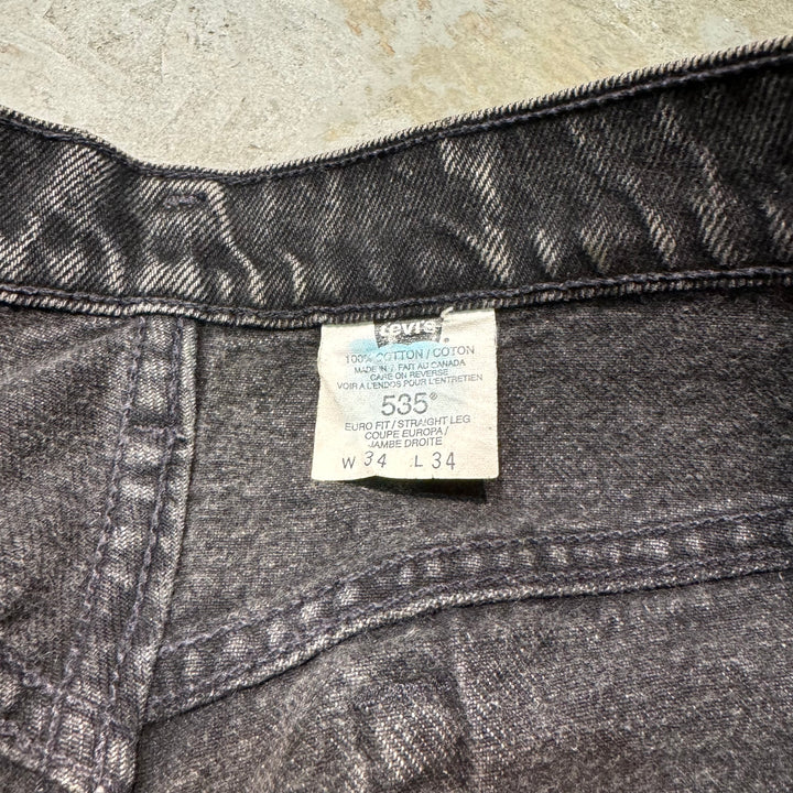 古着 カナダ製 Levi's/リーバイス/ブラックデニムパンツ/535/実寸サイズ33×29