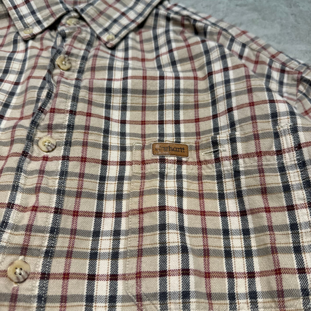Used clothing carhartt/Carhartt/Button-down long sleeve shirt/Checked pattern/Size XL