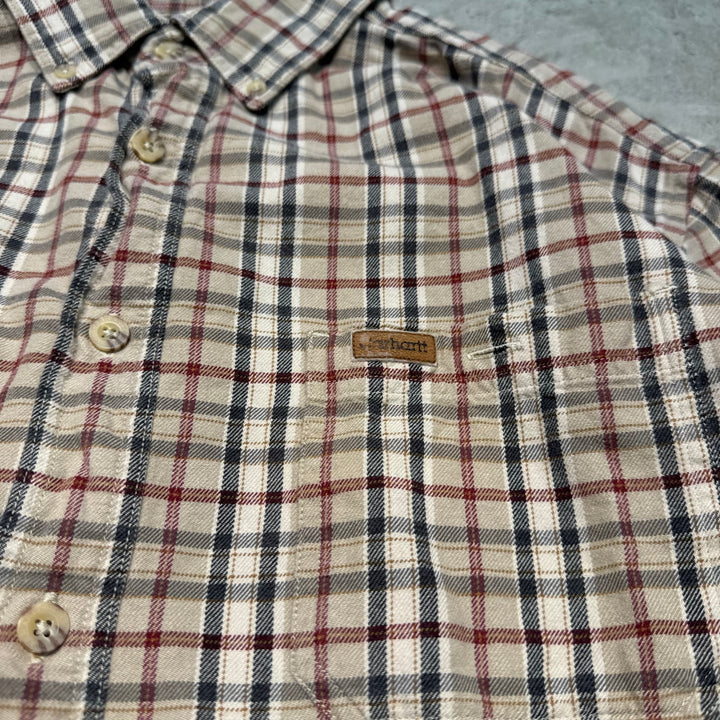 Used clothing carhartt/Carhartt/Button-down long sleeve shirt/Checked pattern/Size XL