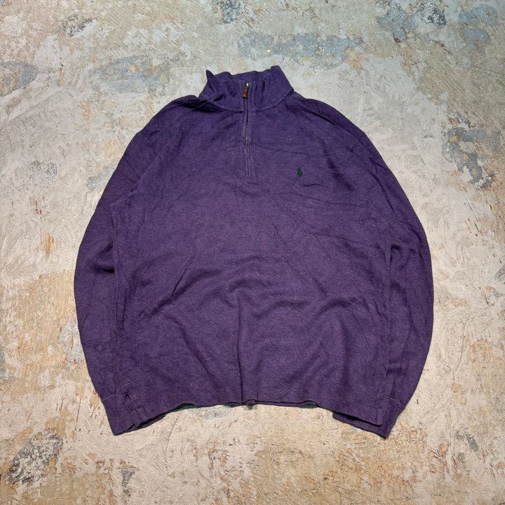 旧衣POLO by Ralph Lauren/ POLO拉尔夫劳伦/半拉链针织毛衣/尺寸M