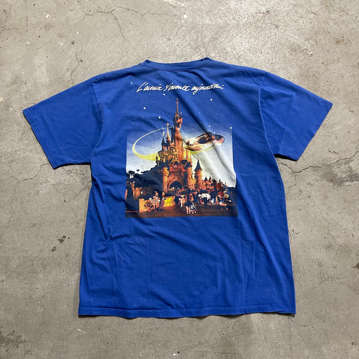 古着 ディズニーランド・パリ/RENAULT/自動車/企業系/ヴィンテージ シングルステッチ プリントTシャツ/サイズ2XL