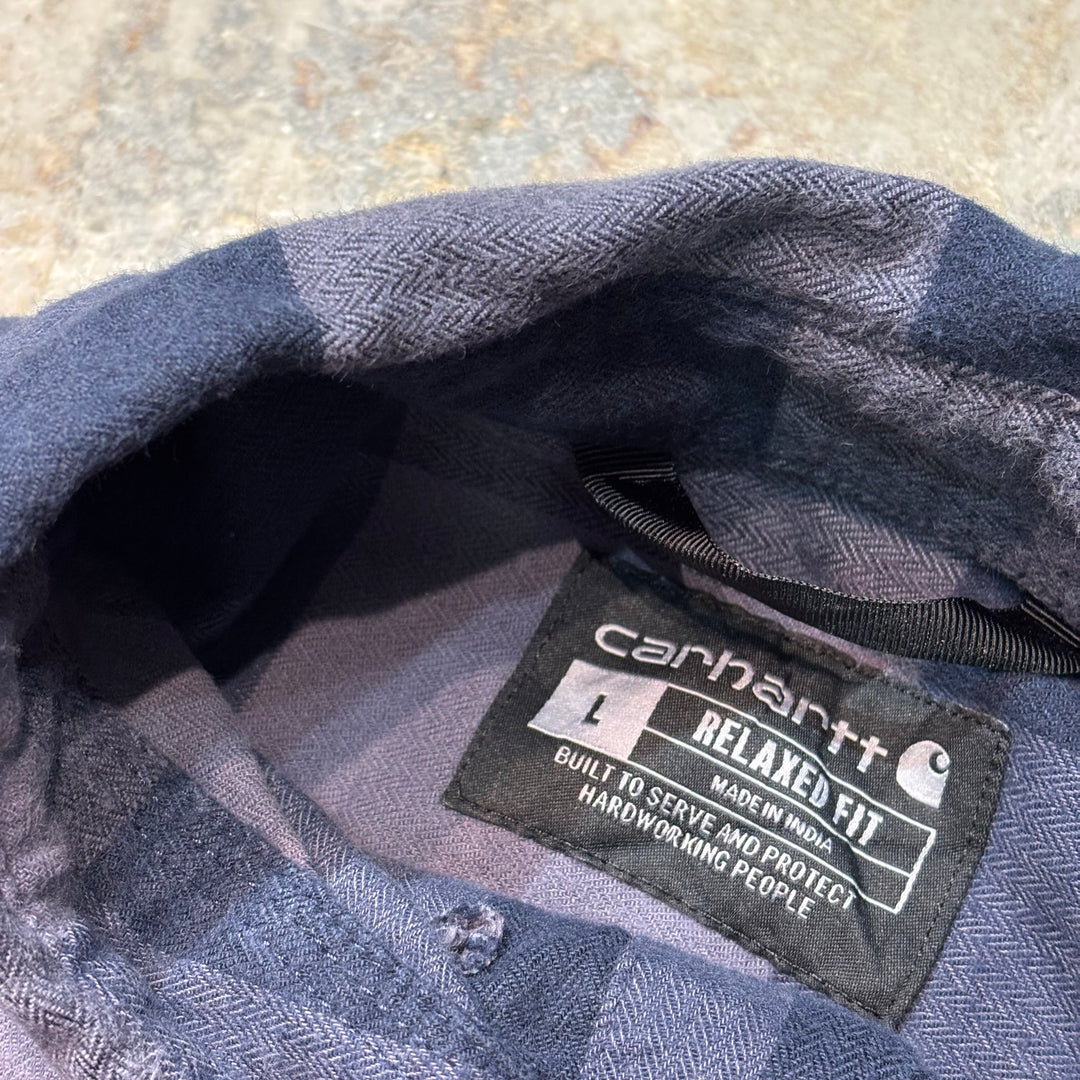 Used clothing carhartt/Carhartt/Button-down long sleeve shirt/Checked pattern/Size L
