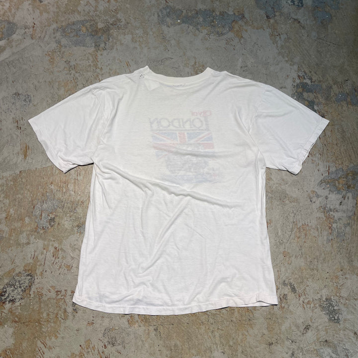 古着 90's USAVintage / City ofo LONDON / ヴィンテージ シングルステッチ プリントTシャツ / サイズXL相当
