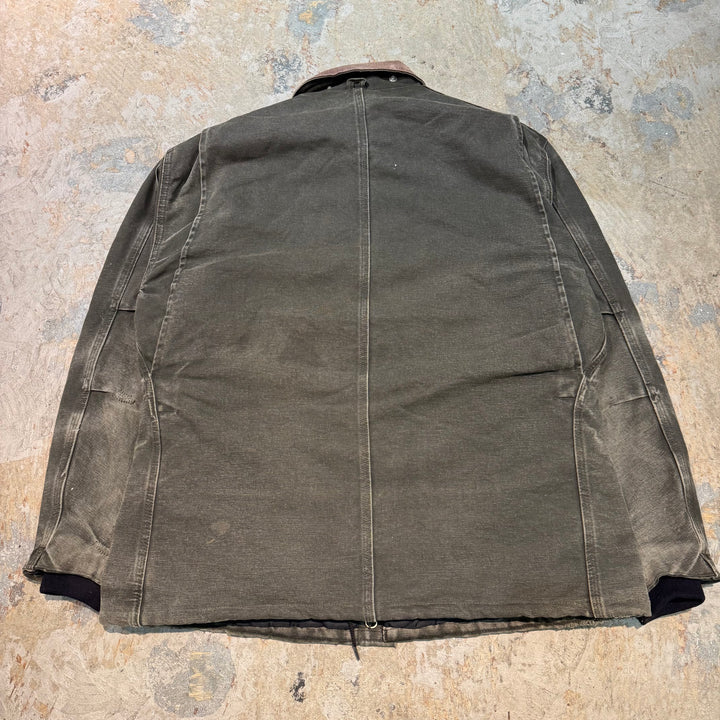 古着 USA製 carhartt/ カーハート/ トラディショナルコート/ 裏地キルティング/ 襟コーデュロイ/ サイズL