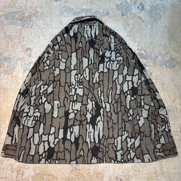 미국 80 년대 Cabela 's/ Cotton Jacket/ Trevork Camo/ Size L에서 만든 중고 의류