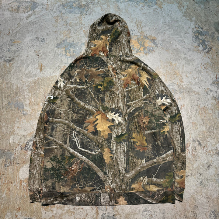 旧衣服RED HEAD/红头/Real Tree Pattern Pull Over Parker /真实树图案套衫连帽衫/尺寸L