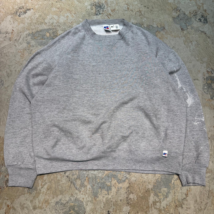 古着 USA製 90's~ RUSSELLATHLETIC/ ラッセル アスレチック/ クルーネックブランクスウェット/ 無地/ Vガゼット/ サイズXL