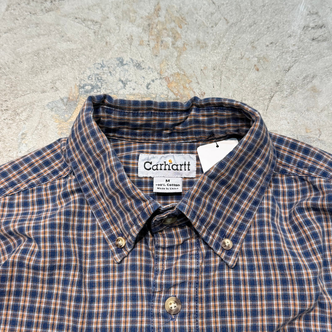 Used clothing carhartt/Carhartt/Button-down long sleeve shirt/Checked pattern/Size M