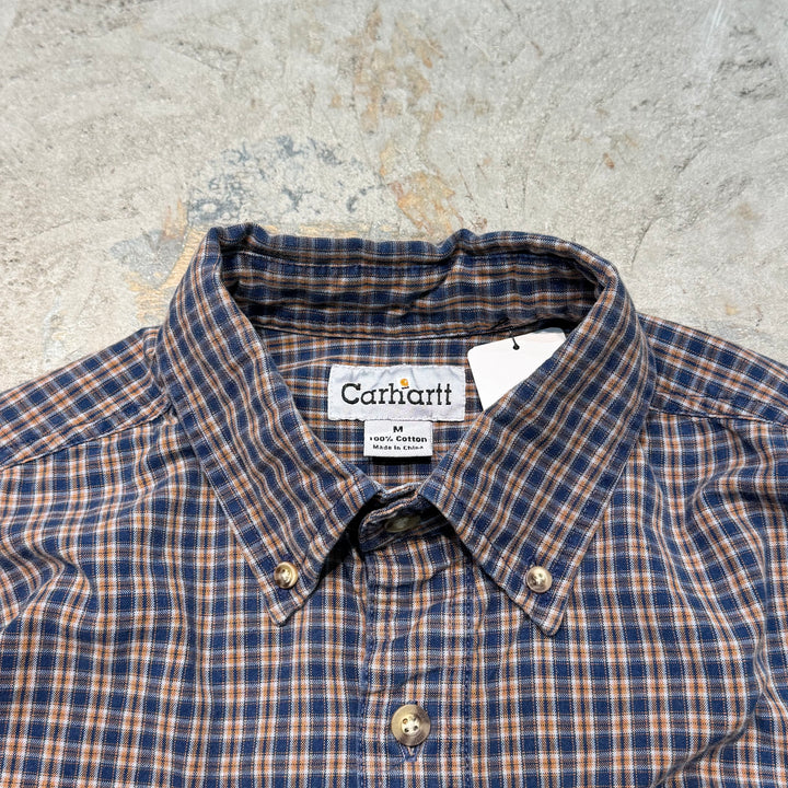 Used clothing carhartt/Carhartt/Button-down long sleeve shirt/Checked pattern/Size M
