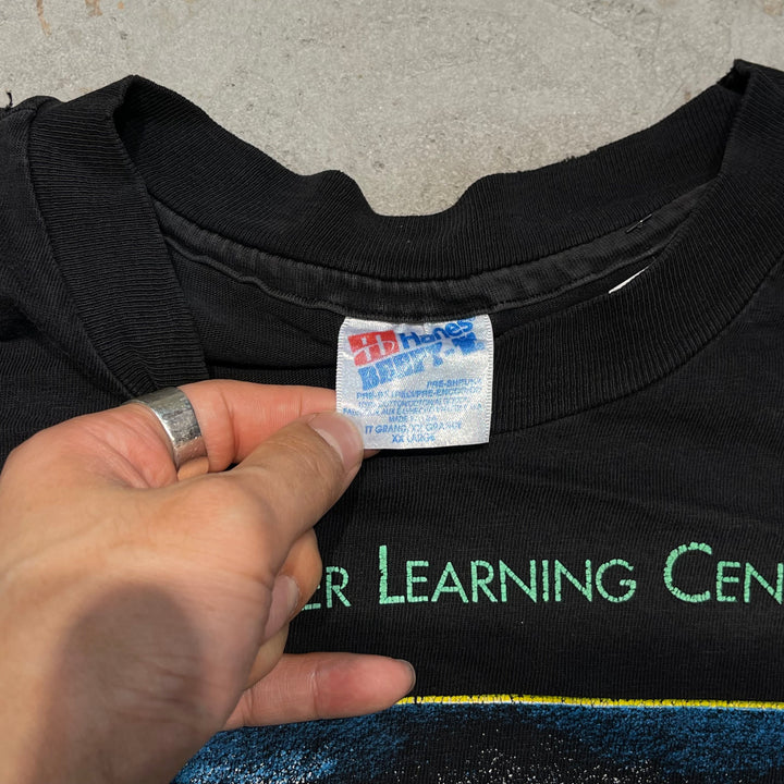 #4851 古着 90's~ pecos river learning centers/企業系/USA製/シングルステッチ/ヴィンテージ/Tシャツ/サイズXXL