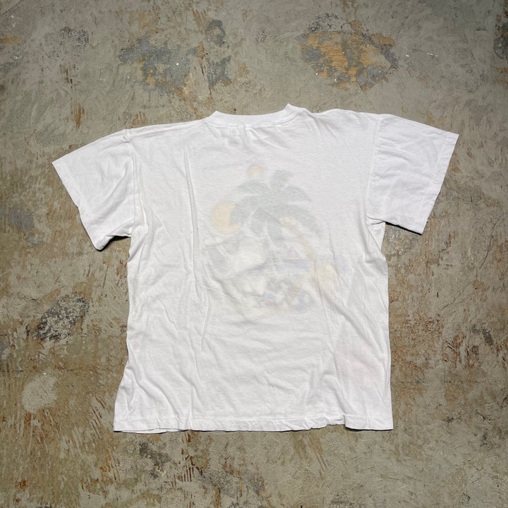 古着 スヌーピー "PLAZA holiday club plus"/ヴィンテージ シングルステッチ プリントTシャツ/サイズM相当