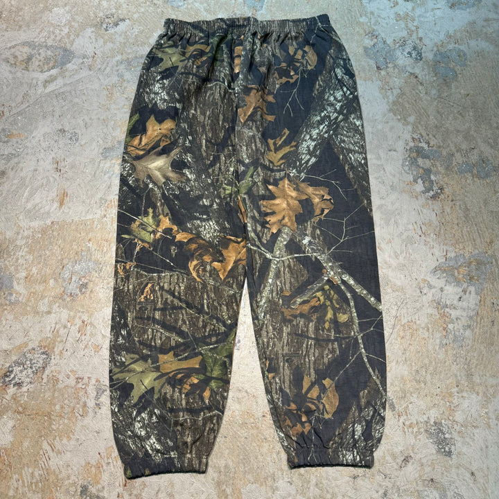 復古苔蘚橡木/苔蘚橡木/真實的樹木迷彩運動褲/尺寸XL