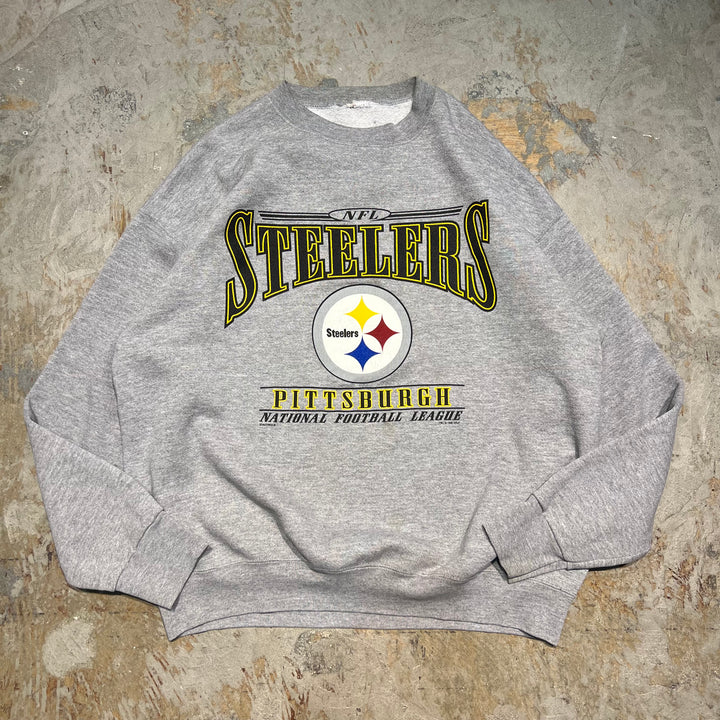 #3973 古着 Unknow/Crew neck sweat/クルーネックスウェット/STEELERS/PITTSBURGH/NFL/MADE IN U.S.A/サイズ2XL相当