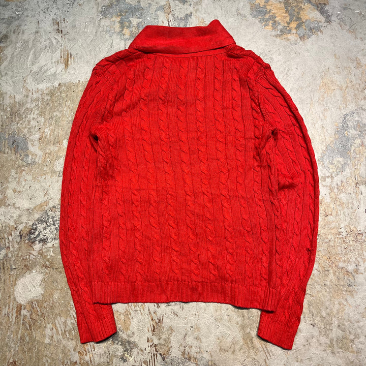 #3616古着/ラルフローレン/POLObyRalphLauren/ショールカラーニット/100%コットン/サイズS