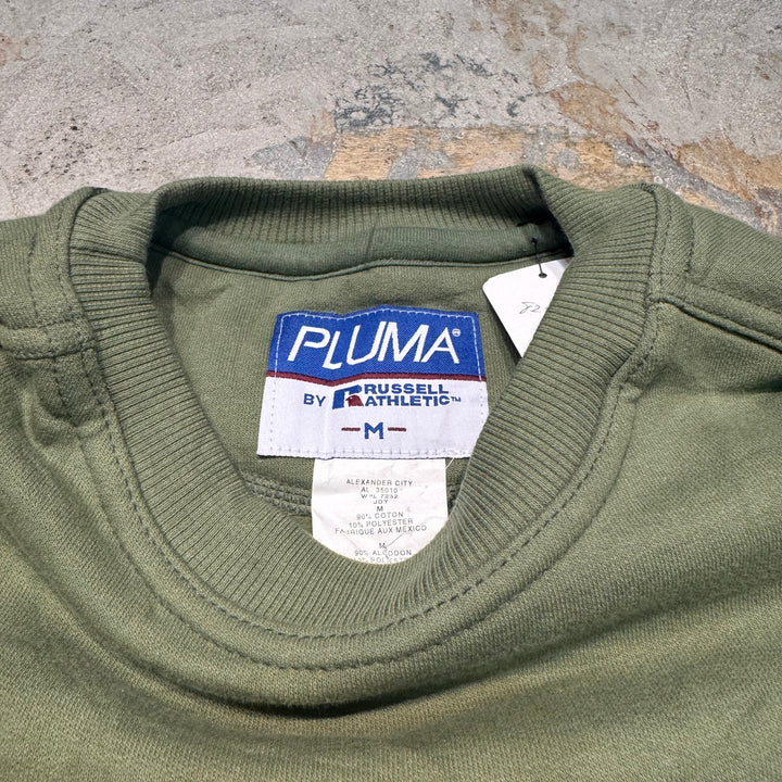 Russell Athletic/ Blank Crew Neck Sweatshirt/ Plain/ Front V Gusset/ Size M의 의류 플루마