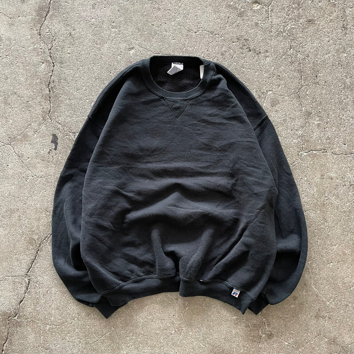 旧衣服RUSSELL ATHLETIC/ RUSSELL运动/空白克鲁兹湿衫/素色/尺寸L