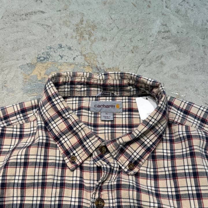 古着 carhartt/カーハート/ ボタンダウン半袖シャツ/ チェック柄/ サイズXL