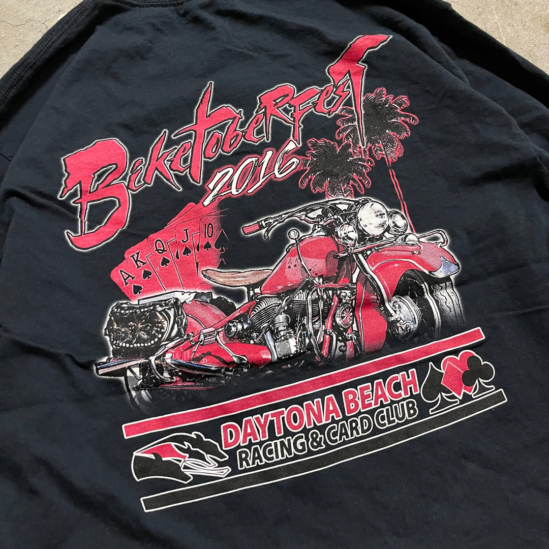 Used clothing Gildan/Daytona Beach Racing & Card Club/Printed Long T-shirt/Size XL