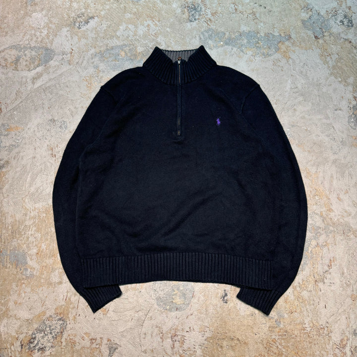 旧衣POLO by Ralph Lauren/ POLO拉尔夫劳伦/半拉链针织毛衣/尺寸L