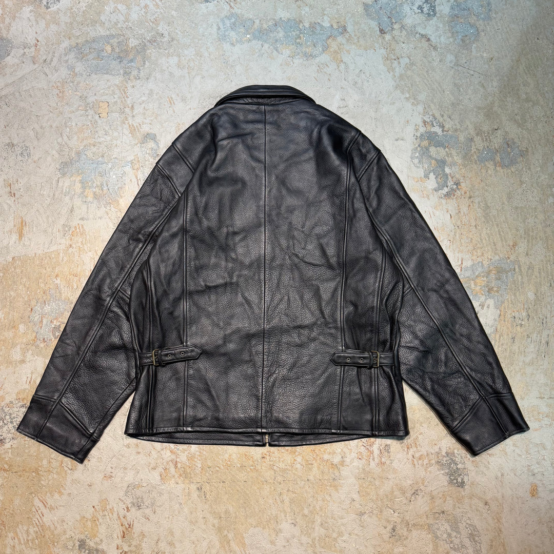 중고 의류 90의 Eddie Bauer/ Zip-Up Leather Jacket/ Size L