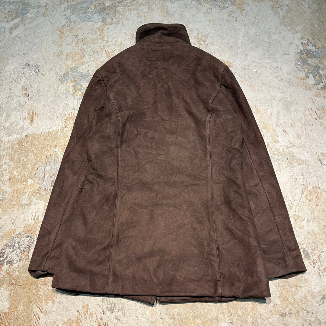 #3173 Vintage Calvin Klein/front button shearling jacket/front button shearling jacket/size S