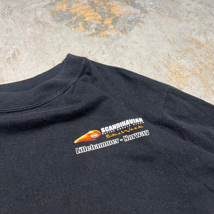 빈티지 할리 데이비슨 / 스칸디나비아 H.O.G. 자전거 주 / 인쇄 티셔츠 / 크기 M에 해당합니다