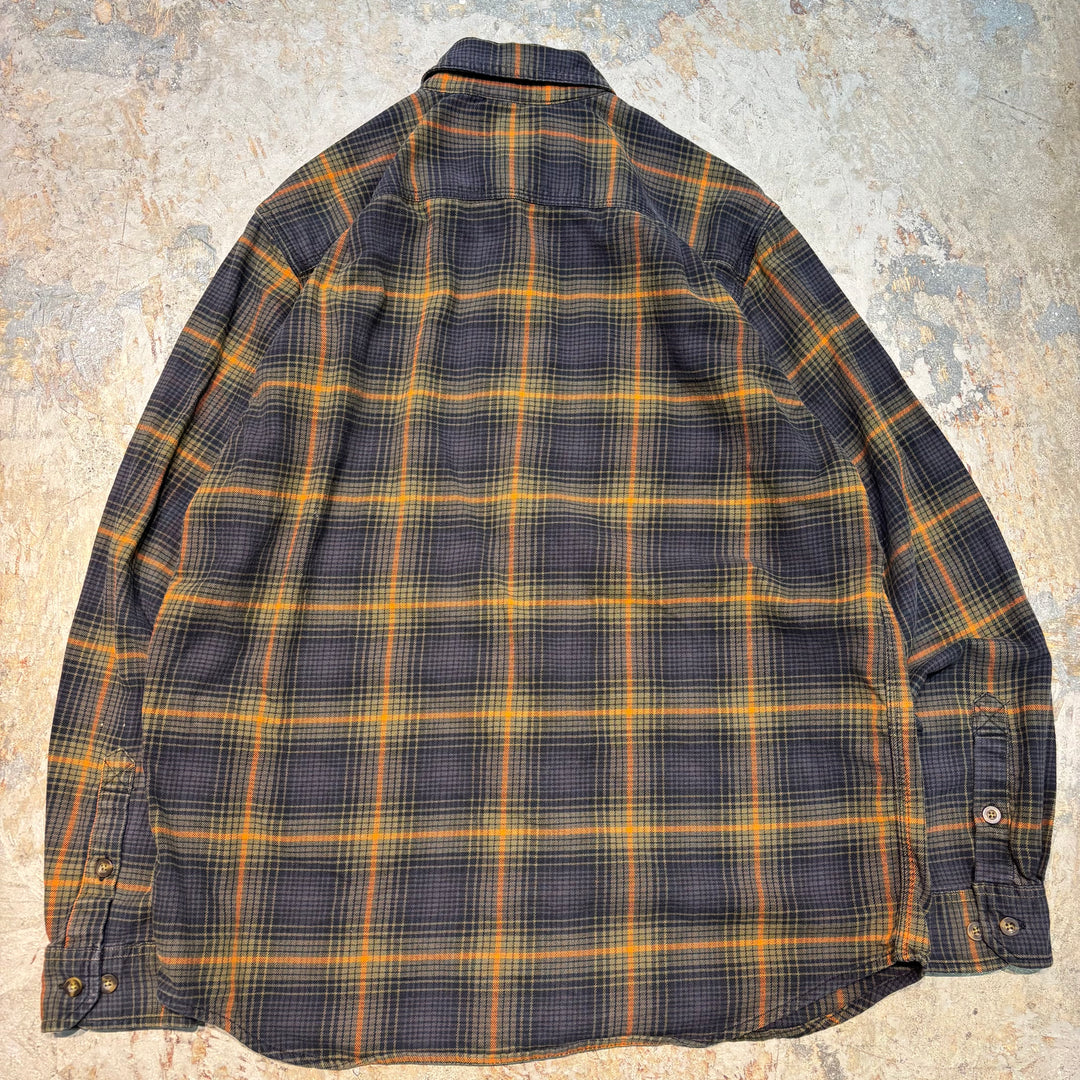 중고 의류 Carhartt/Carhartt/Button-Down 긴 슬리브 셔츠/점검 패턴/크기 m