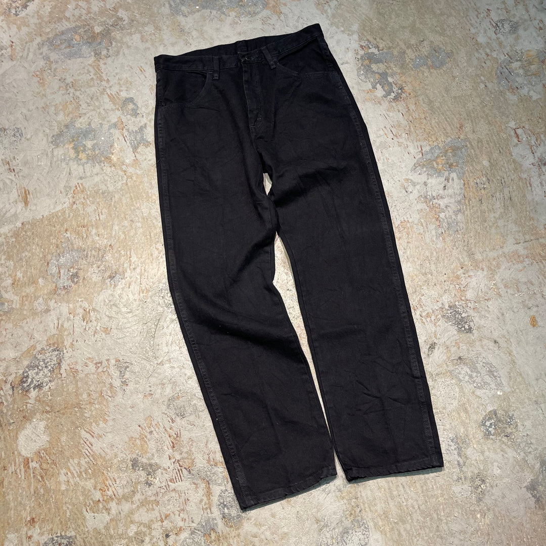 #4766 Used clothes RUSTLER/Black Denim Pants/Black Denim Pants/Size 33×30
