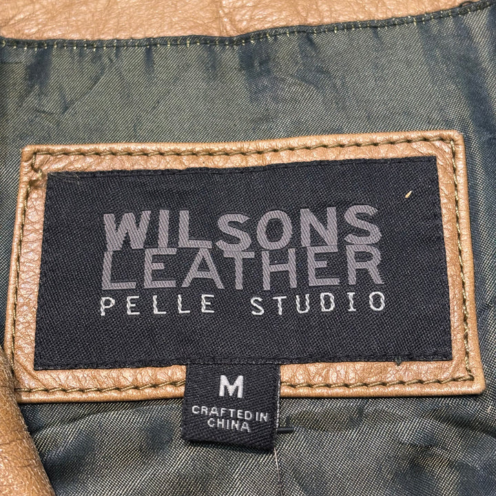 古着 WILSONS LEATHER/ ウィルソンズレザー/ 本革レザーハーフコート/ 牛革/ サイズM
