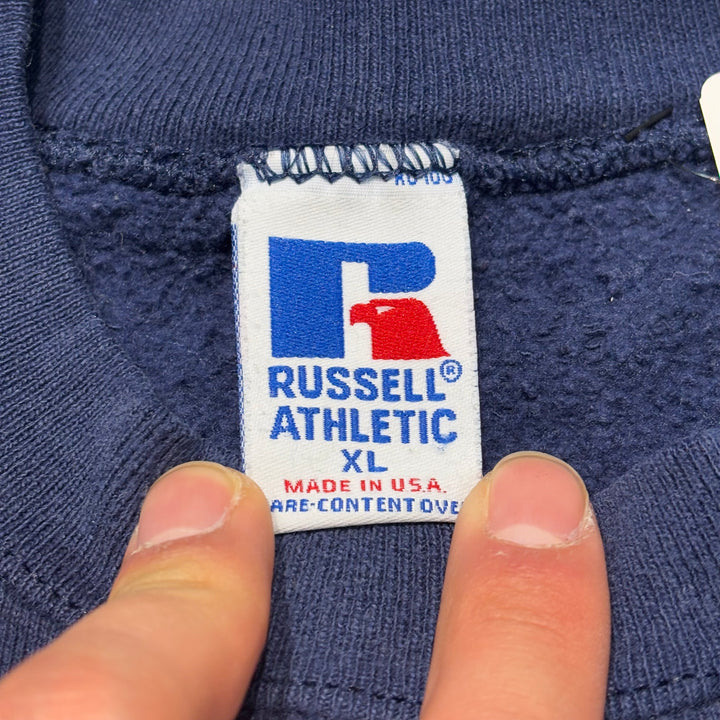 미국 80 년대에서 만든 중고 의류 ~ Russellathletic/ Russell Athletic/ Blank Crew Neck Sweatshirt/ Plain/ Size XL
