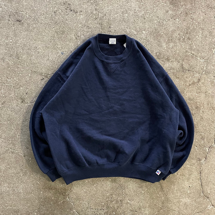 旧衣服90's~ RUSSELLATHLETIC/ RUSSELLATHLETIC/空白克鲁兹运动衫/纯色/尺寸XL