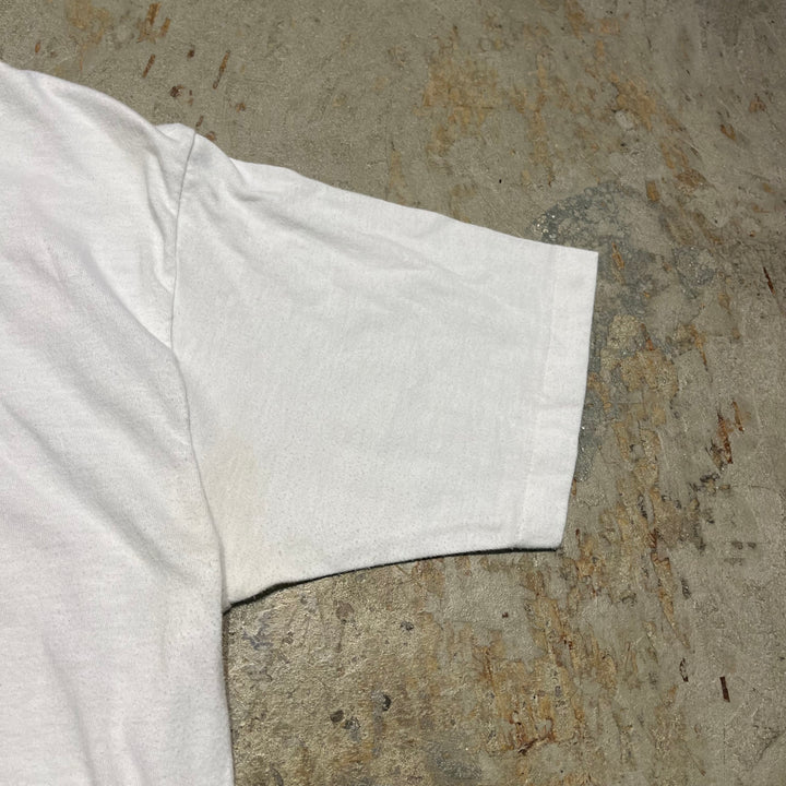 중고 의류 "The City"/cat/동물/빈티지 단일 스티치 프린트 티셔츠/크기 l