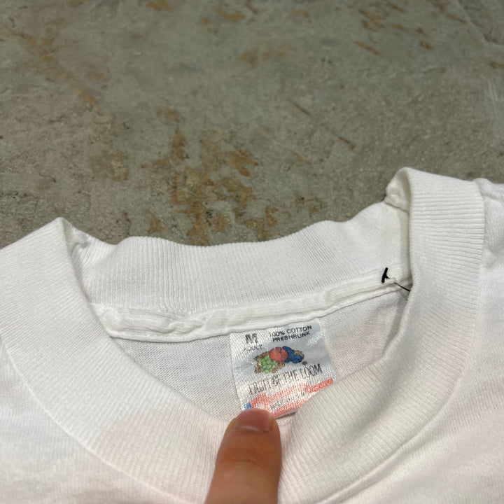 古着 USA製 92's フルーツ オブ ザ ルーム / エルビス・プレスリー / ヴィンテージ シングルステッチ プリントTシャツ/サイズM