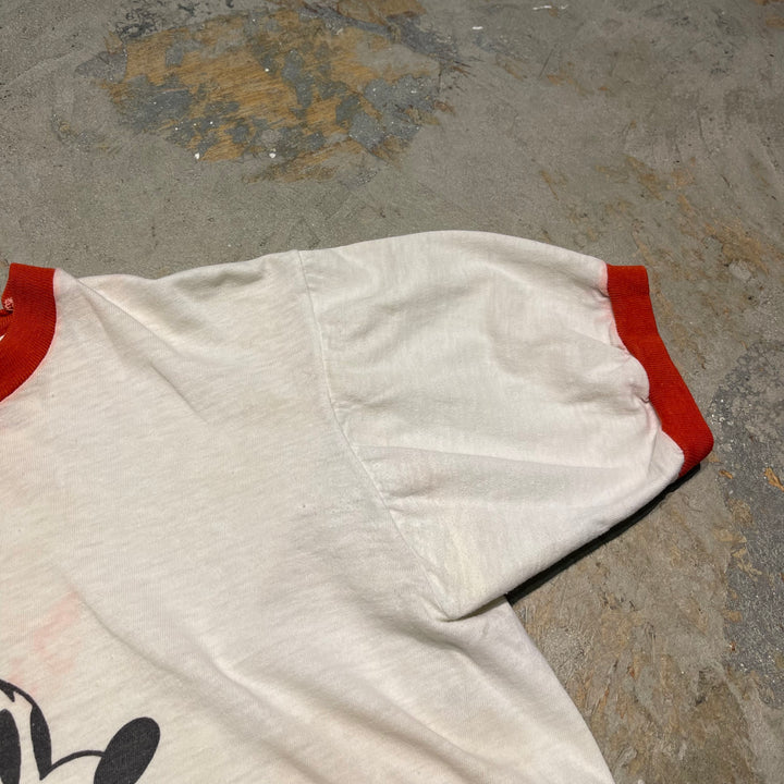 古着 80's~ USAVINTAGE /  Disney/ディズニー ミッキーマウス / ヴィンテージ シングルステッチ リンガーTシャツ / サイズM相当