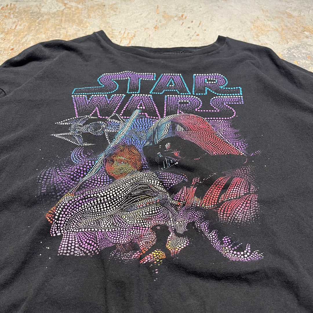 #4628 Used clothing STAR WARS/Short sleeve print t-shirt Tee/Short sleeve print T-shirt/Single stitch/Darth Vader/Size 2XL
