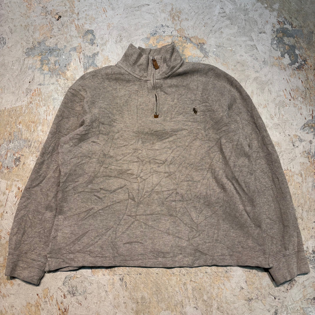 Used clothing 90's ~ POLO by Ralph Lauren/ Polo Ralph Lauren/ Half zip knit sweater/ Size M