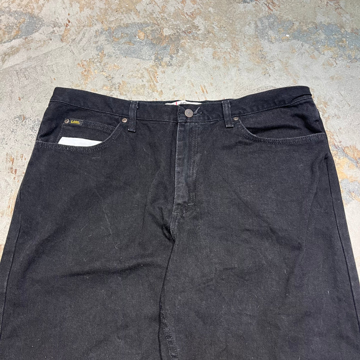 #4192 古着 Lee/リー/Black Denim Pants/ブラックデニムパンツ/RELAKED FIT/サイズ42×30