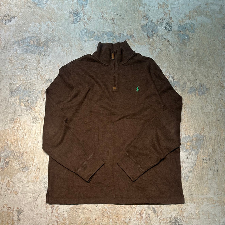 旧衣POLO by Ralph Lauren/ POLO拉尔夫劳伦/半拉链针织毛衣/尺码XL
