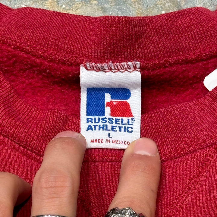 Used clothing 90's~ RUSSELL ATHLETIC/Russell Athletic/Stanford University/Crew Neck College Logo Sweatshirt/Size L