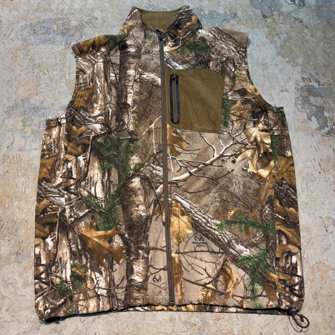 중고 의류 Cabela 's/ Cabelas/ Real Tree Camo Vest/ Size XL