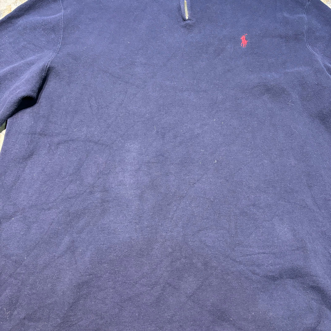 Used clothing POLO by Ralph Lauren/Polo Ralph Lauren/Half Zip Cotton Knit Sweater/Size L