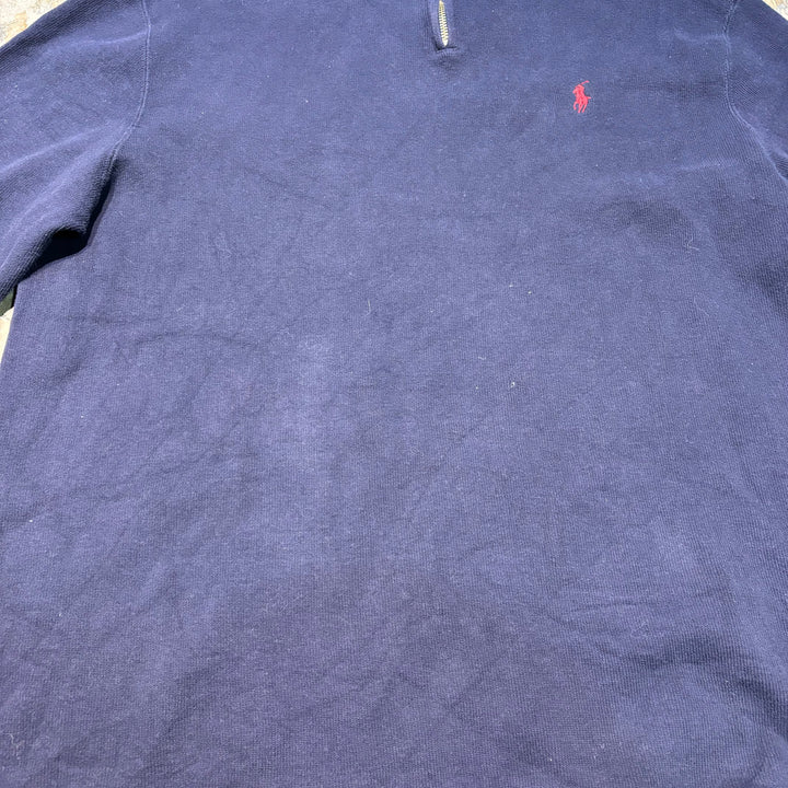 Used clothing POLO by Ralph Lauren/Polo Ralph Lauren/Half Zip Cotton Knit Sweater/Size L