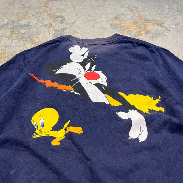 二手服裝:Looney Tunes/Warner Bros./tweety/sylvester/print T卹/尺寸L